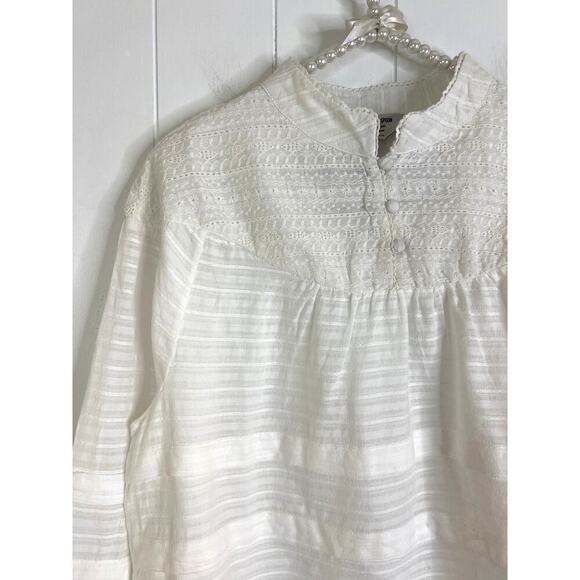One Teaspoon Free People Pure Desert Angel Longsleeve Top White Size Med NWT - Picture 2 of 8